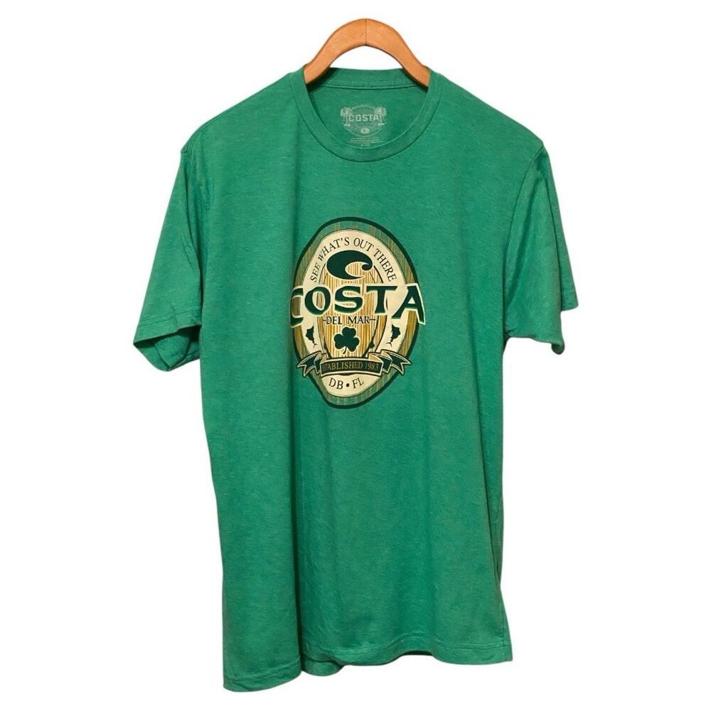Costa Green S/S T-Shirt Men's Size L Tee Del Mar See What's Out There